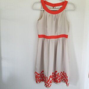Ann Taylor Loft Womens Size 4P Sleeveless High Neck Keyhole Flowy Halter Dress
